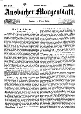 Ansbacher Morgenblatt Sonntag 16. Oktober 1859