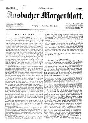 Ansbacher Morgenblatt Dienstag 1. November 1859