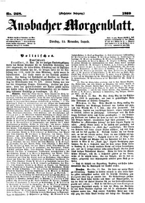 Ansbacher Morgenblatt Dienstag 15. November 1859