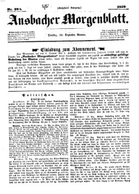 Ansbacher Morgenblatt Dienstag 20. Dezember 1859