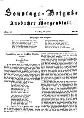 Ansbacher Morgenblatt Sonntag 23. Januar 1859