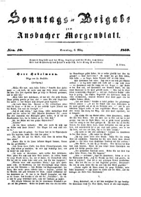 Ansbacher Morgenblatt Sonntag 6. März 1859