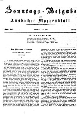 Ansbacher Morgenblatt Sonntag 19. Juni 1859