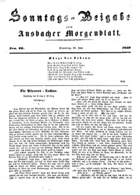 Ansbacher Morgenblatt Sonntag 26. Juni 1859