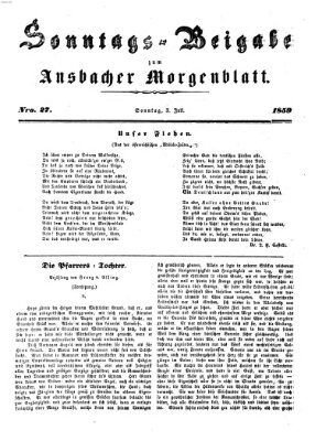 Ansbacher Morgenblatt Sonntag 3. Juli 1859