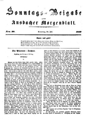 Ansbacher Morgenblatt Sonntag 24. Juli 1859