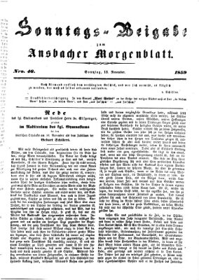 Ansbacher Morgenblatt Sonntag 13. November 1859