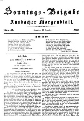 Ansbacher Morgenblatt Sonntag 20. November 1859