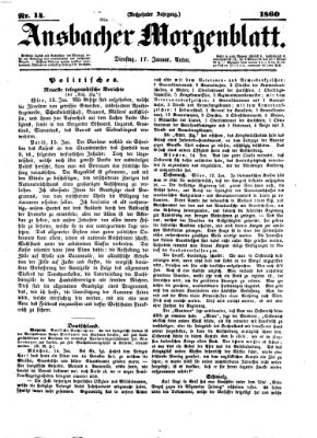 Ansbacher Morgenblatt Dienstag 17. Januar 1860