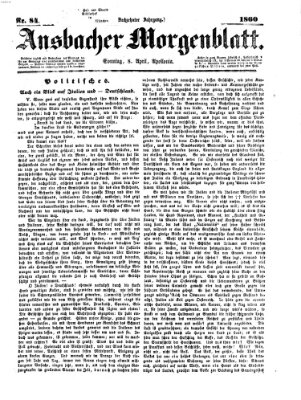 Ansbacher Morgenblatt Sonntag 8. April 1860