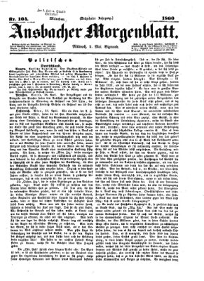 Ansbacher Morgenblatt Mittwoch 2. Mai 1860