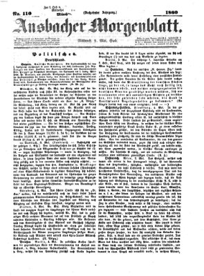 Ansbacher Morgenblatt Mittwoch 9. Mai 1860