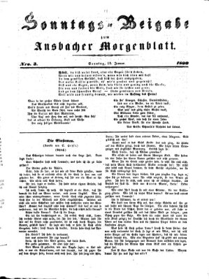 Ansbacher Morgenblatt Sonntag 15. Januar 1860