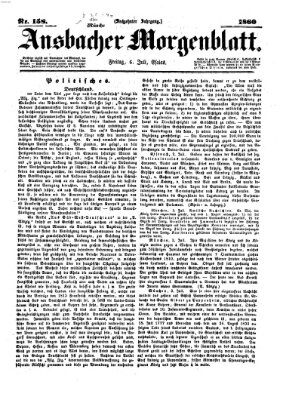 Ansbacher Morgenblatt Freitag 6. Juli 1860