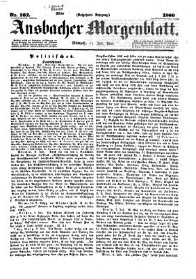 Ansbacher Morgenblatt Mittwoch 11. Juli 1860