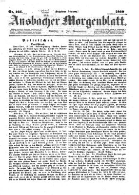 Ansbacher Morgenblatt Samstag 14. Juli 1860