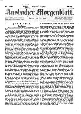 Ansbacher Morgenblatt Sonntag 15. Juli 1860