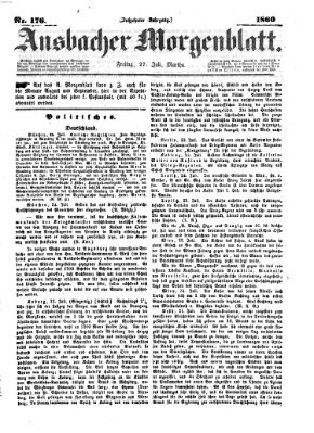 Ansbacher Morgenblatt Freitag 27. Juli 1860