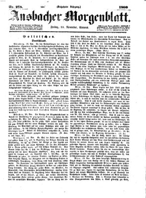 Ansbacher Morgenblatt Freitag 23. November 1860