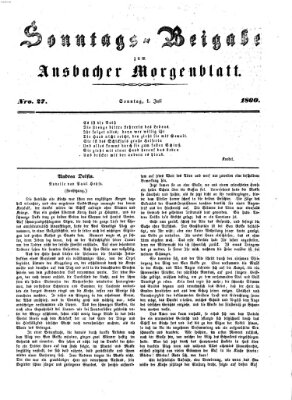 Ansbacher Morgenblatt Sonntag 1. Juli 1860