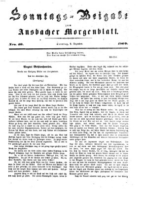 Ansbacher Morgenblatt Sonntag 9. Dezember 1860