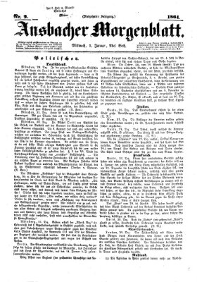 Ansbacher Morgenblatt Mittwoch 2. Januar 1861