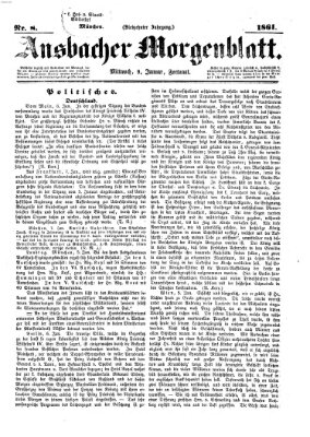 Ansbacher Morgenblatt Mittwoch 9. Januar 1861