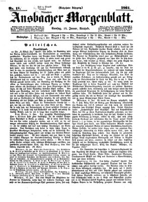 Ansbacher Morgenblatt Samstag 12. Januar 1861