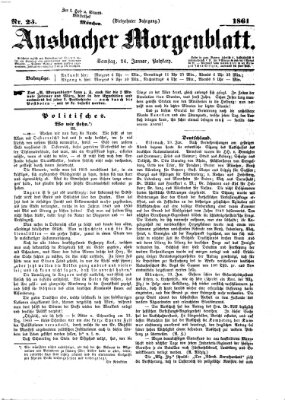 Ansbacher Morgenblatt Samstag 26. Januar 1861