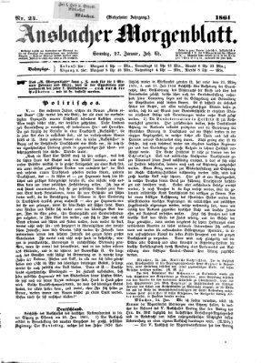 Ansbacher Morgenblatt Sonntag 27. Januar 1861