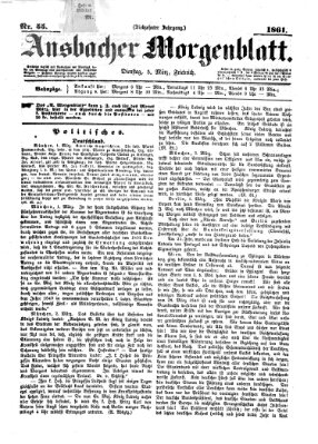 Ansbacher Morgenblatt Dienstag 5. März 1861