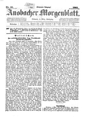 Ansbacher Morgenblatt Mittwoch 6. März 1861