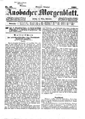 Ansbacher Morgenblatt Freitag 8. März 1861