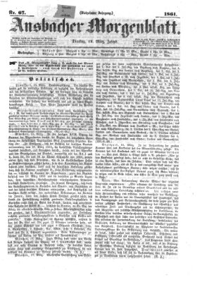 Ansbacher Morgenblatt Dienstag 19. März 1861