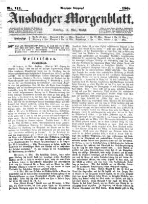 Ansbacher Morgenblatt Samstag 11. Mai 1861