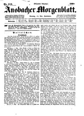 Ansbacher Morgenblatt Sonntag 12. Mai 1861