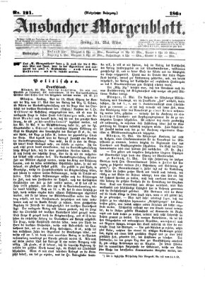 Ansbacher Morgenblatt Freitag 24. Mai 1861