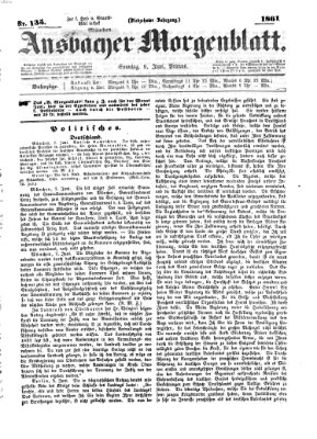 Ansbacher Morgenblatt Sonntag 9. Juni 1861