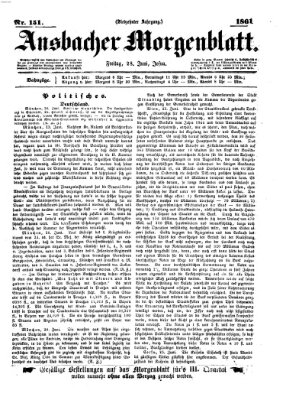 Ansbacher Morgenblatt Freitag 28. Juni 1861