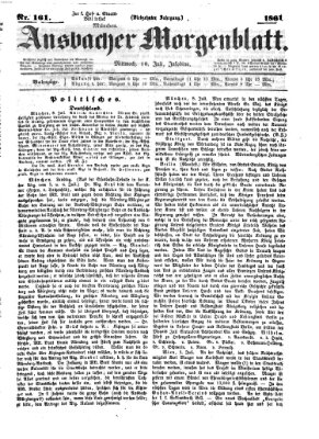 Ansbacher Morgenblatt Mittwoch 10. Juli 1861