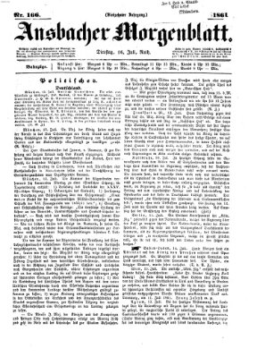 Ansbacher Morgenblatt Dienstag 16. Juli 1861