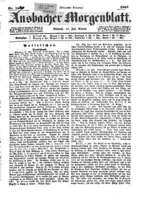 Ansbacher Morgenblatt Mittwoch 17. Juli 1861