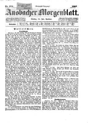 Ansbacher Morgenblatt Dienstag 23. Juli 1861