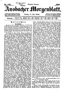 Ansbacher Morgenblatt Samstag 27. Juli 1861