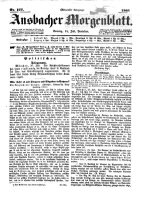 Ansbacher Morgenblatt Sonntag 28. Juli 1861