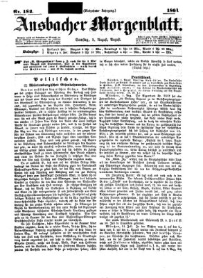 Ansbacher Morgenblatt Samstag 3. August 1861