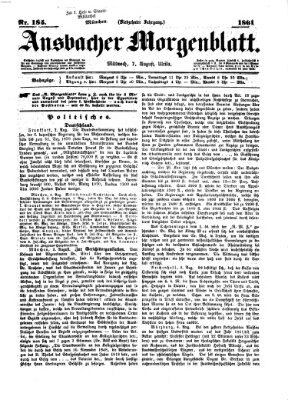 Ansbacher Morgenblatt Mittwoch 7. August 1861