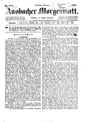 Ansbacher Morgenblatt Samstag 10. August 1861