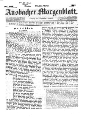 Ansbacher Morgenblatt Dienstag 17. September 1861