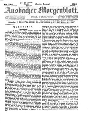 Ansbacher Morgenblatt Mittwoch 2. Oktober 1861